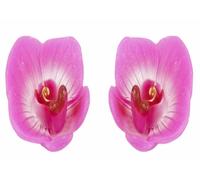 Lot 2 BOUGIES FLOTTANTES 7,2cm forme fleur d'orchidée, Fuchsia