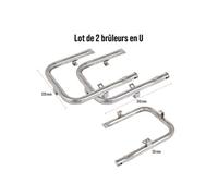 Lot 2 brûleurs en u