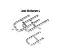 Lot 2 brûleurs en u