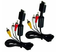 lot 2 Câble Cordon AV composite Audio vidéo Pour Sony Playstation 2 3 PS1 PS2 PS3 Slim