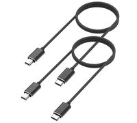 Lot 2 cables Panasonic Lumix DMC-FT5-FX37/DMC-FX38/DMC-FX40/DMC-FX48/DMC-FX50 - Cable MINI USB/USB-C Noir 1 Mètre Phonillico®