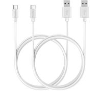 Lot 2 cables pour ANKER Soundcore Mini 3/Motion Boom/Motion Plus/Spirit Dot 2/Spirit X2/Sport X10/Trans Go - Cable usb-c Blanc 1m