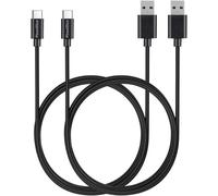 Lot 2 cables pour ASUS ROG Cetra True Wireless/Delta/Delta S Wireless/TUF Gaming H3 - Cable usb-c Noir 1 Mètre Phonillico