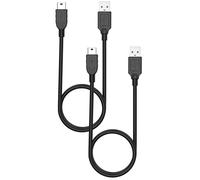 Lot 2 cables pour Fuji FinePix S8300/S8400/S8400W/S8500/S8600/S9100/S9150/S9200 - Cable MINI USB/USB 2.0 Noir 1 Mètre Phonillico®