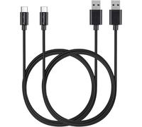 Lot 2 cables pour Master&Dynamix MH40/MW07/MW07 Go/MW08/MW50 Plus/MW65 - Cable USB-C Noir 1 Mètre Phonillico