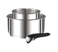 LOT 2 CASSEROLES 16/20 CM (1,5L/3L)+ 1 POIGNEE AMOVIBLE INGENIO PREFERENCE INOX INDUCTION L9408802