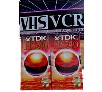 LOT 2 Cassettes Video VHS PREMIUM TDK 240 NEUVE SOUS BLISTER K7 MAGNÉTOSCOPE