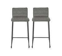 - Lot 2 Chaises de bar modèle Warren - Gris - Warren