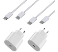 Lot 2 Chargeurs Rapide 20W + 2 Cables USB-C USB-C 1 mètre pour iPad Air 11" 2024 / iPad Air 13" 2024 / iPad Pro 11" 2024 / iPad Pro 13" 2024 Phonillico®