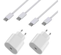 Lot 2 Chargeurs Rapide 20w + 2 Cables Usb-C Usb-C 1 Mètre Pour Iphone 15 / 15 Plus / 15 Pro / 15 Pro Max Phonillico®