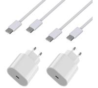 Lot 2 Chargeurs Rapide 20W + 2 Cables USB-C USB-C 1 mètre pour iPhone 18 PRO/iPhone 18 PRO MAX/iPhone DUO - Phonillico®