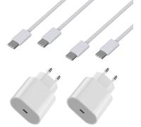 Lot 2 Chargeurs Rapide 20W + 2 Cables USB-C USB-C 2 mètres pour iPhone 15 - 15 PLUS - 15 PRO - 15 PRO MAX Phonillico®