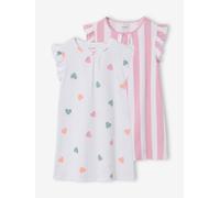 Lot 2 chemises nuit fille écru 4A