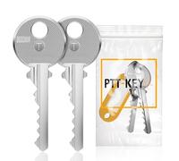 Lot 2 Clés Pass PTT T10 identiques. Pour serrure boîte aux lettres et entrée d'immeuble - passe partout - universelle - Barillet de boîte normalisée La Poste.