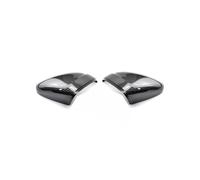 Lot 2 Coques Rétroviseurs Latéraux en Fibre Carbone Noir Nacré Brillant pour Passat B8 2016 2017 2018 2019 2020 Coque Rétroviseur Côté(Gloss Black)