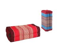 Lot 2 coussins yoga bourgogne bleu