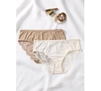 ENVIE DE FRAISE Lot 2 culottes de grossesse en microfibre et dentelle moka 42/44