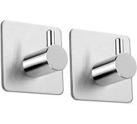 Lot 2 de crochets à torchon, serviette sans perçage avec adhésif en acier inox