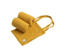 Lot 2 draps housse pour lit évolutif bébé en coton - galopin jaune 70X140
