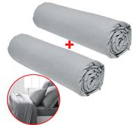 Lot 2 Draps Housses TODAY Essential 140x190 cm 100% Coton Acier Entretien Facile
