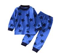 Lot 2 Ensembles de Pyjama Fille et Ado Ensemble Manches Longues Mignon Costume Vêtement Nuit en Coton Doux Coffret d'hiver pour Enfants Filles GarçOns