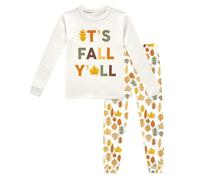 Lot 2 Ensembles de Pyjama Fille et Ado Pyjamas imprimés Ensemble en Coton Costume Vêtement Nuit Doux Tenue Pieces Coffret d'hiver pour Enfants Filles GarçOns