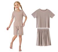 Lot 2 Ensembles de Pyjama Fille et Ado Pyjamas imprimés Simple Doux Surpyjama Haut Pantalons Ensemble Pièces Bien serré Coupe troite Cadeau pour Enfants Adultes