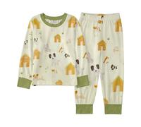 Lot 2 Ensembles de Pyjama Fille et Ado vêtements Nuit Manches Longues Kids Unisex Coton Pièces Bien serré Coupe troite Cadeau pour Elle Enfants Adultes