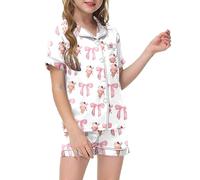 Lot 2 Ensembles de Pyjama Fille Pyjamas Filles Enfants Simple Doux Surpyjama Haut Pantalons Ensemble Tenue Pieces Cadeau pour et GarçOns