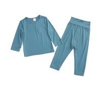 Lot 2 Ensembles de Pyjama Fille Pyjamas imprimés et Ado Simple Haut Top Pantalon en Coton Doux Coffret Nuit d'hiver pour Enfants Jeunes Filles