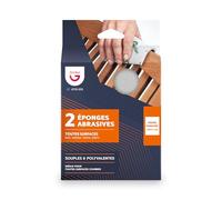 Lot 2 Eponge Abrasive pour poncer : 1 Grain Fin et 1 Grain Gros Gerlon - Made in France ADSEGF L, Neutre