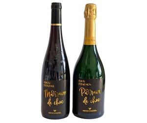 Lot 2 Etiquette bouteille - Veux tu etre ma marraine de choc - Veux tu etre mon parrain | Annonce grossesse, demande marraine, demande parrain, annonce naissance | TE Whaka (Marraine + Parrain)