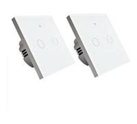 Lot 2 interrupteurs connecté tactile double SomLife application tuya smart life Compatible avec Alexa/Google Home G