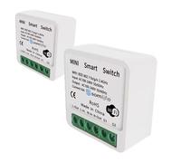 Lot 2 Interrupteurs intelligent SomLife WiFi 16A MiniSmart Switch Wi-Fi connecté,application Tuya/SmartLife,Alexa,Google Home