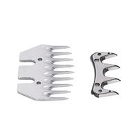 Lot 2 Lames Tondeuse Mouton Acier Carbone 9 Dents Droites Espacement 10mm Couteau Peigne pour Tondeuse à Laine Débutants Élevage