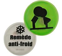 Lot 2 Mini Bouillotte Chaufferette Poche Picto Remède Bisous