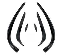 Lot 2 Pare-Chocs Avant antibrouillard pour Classe C W205 C200 C260 C43 pour AMG 2015-2018 kit carrosserie ABS Standard becquets Pare-Chocs Avant(6Pcs Gloss Black)