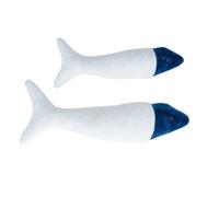 Lot 2 Peluches Poissons Tissu Doux White And Dark Blue TU