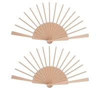 Lot 2 pièces Cadres Bois pour Éventail Pliable 23cm 16 Baleines DIY | Structure Vintage Résistante à Déformation, pour Projets Créatifs et Amélioration des Compétences Manuelles
