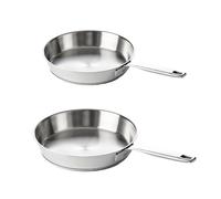 Lot 2 poêles à frire tout inox Maestro 24 et 28 cm Beka