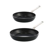Lot 2 poêles aluminium antiadhésives noires 24 et 28 cm Evolution Green pan