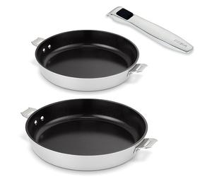 Lot 2 poêles aluminium revêtement céramique Evolution 24 et 28 cm et manche amovible Beka