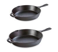 Lot 2 poêles avec poignées en fonte naturelle 20 et 26 cm Lodge