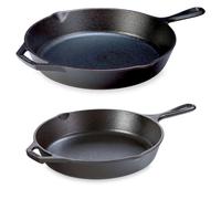 Lot 2 poêles avec poignées en fonte naturelle 26 et 30 cm Lodge