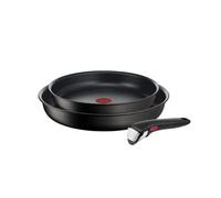 Lot 2 Poêles Et Poignée Tefal Ingenio Eco Resist 22 Et 26 Cm Noir Tefal