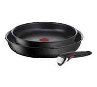 Lot 2 poêles et poignée Tefal Ingenio Eco Resist 24 et 28 cm Noir