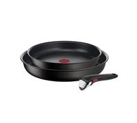 Lot 2 Poêles Et Poignée Tefal Ingenio Eco Resist 24 Et 28 Cm Noir Tefal