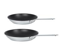Lot 2 poêles inox antiadhérentes 1826 24 et 28 cm Cristel
