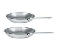 Lot 2 poêles tout inox 1826 24 et 28 cm Cristel