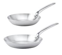 Lot 2 poêles tout inox Alchimy 24 et 28 cm De Buyer